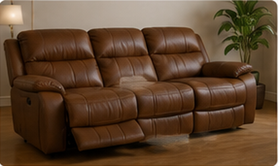 Leather recliner sofa