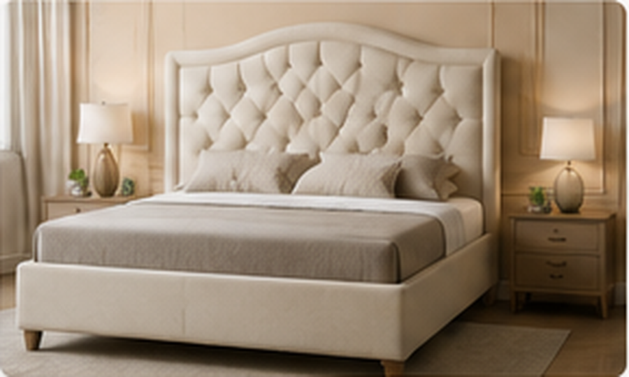 Custom upholstered bed